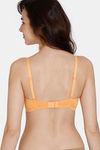 Zivame Beautiful Basics Padded Non Wired 3/4th Coverage T-Shirt Bra - Mock Orange — thumbnail 2
